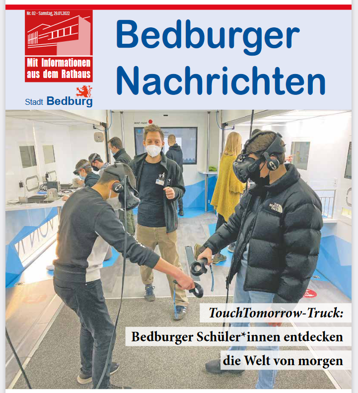 Mit dem TouchTomorrow-Truck ab in die Zukunft, Bedburger Nachrichten Nr. 2, 29.01.2022