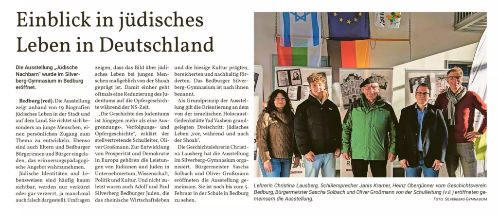 Einblick in jüdisches Leben in Deutschland, Werbepost, 19.01.2024